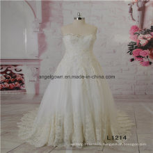 Une ligne robe de mariée en dentelle du fournisseur de la chine